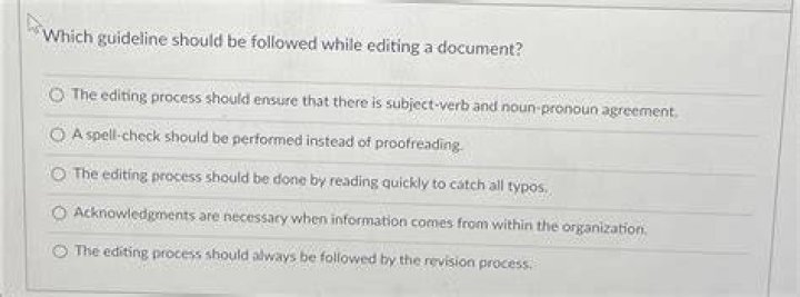 What are the five rules which should be followed while editing?