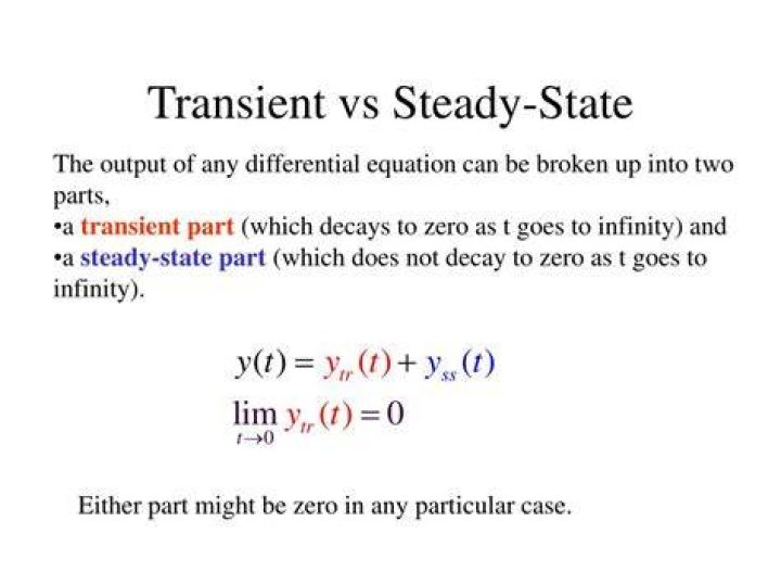 What is difference between steady state and transient state?