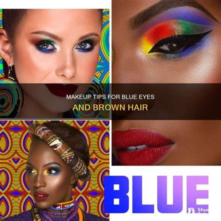 What makeup goes with brown hair?